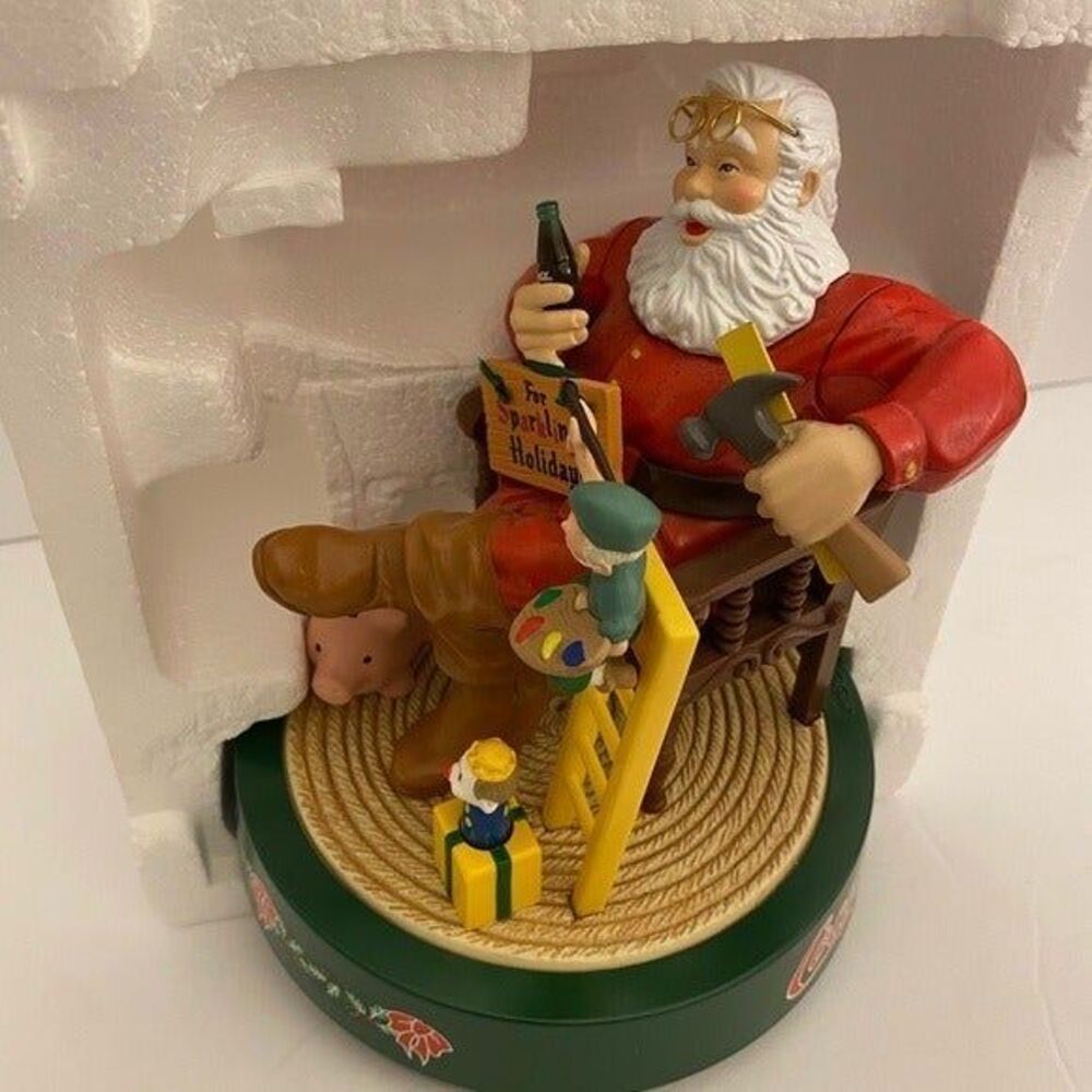 Ertl Coca Cola Santa Claus Sitting Mechanical Coin Bank 2nd Series
